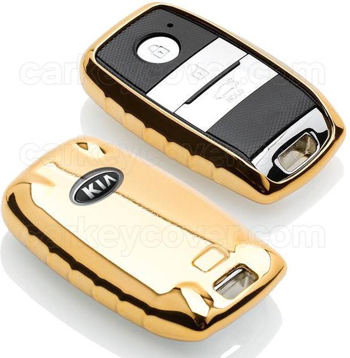 Kia SleutelCover - Goud / TPU sleutelhoesje / beschermhoesje autosleutel