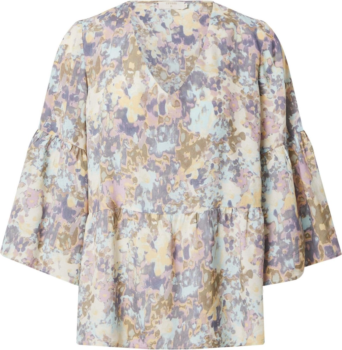 Cream blouse Gemengde Kleuren-38 (M)