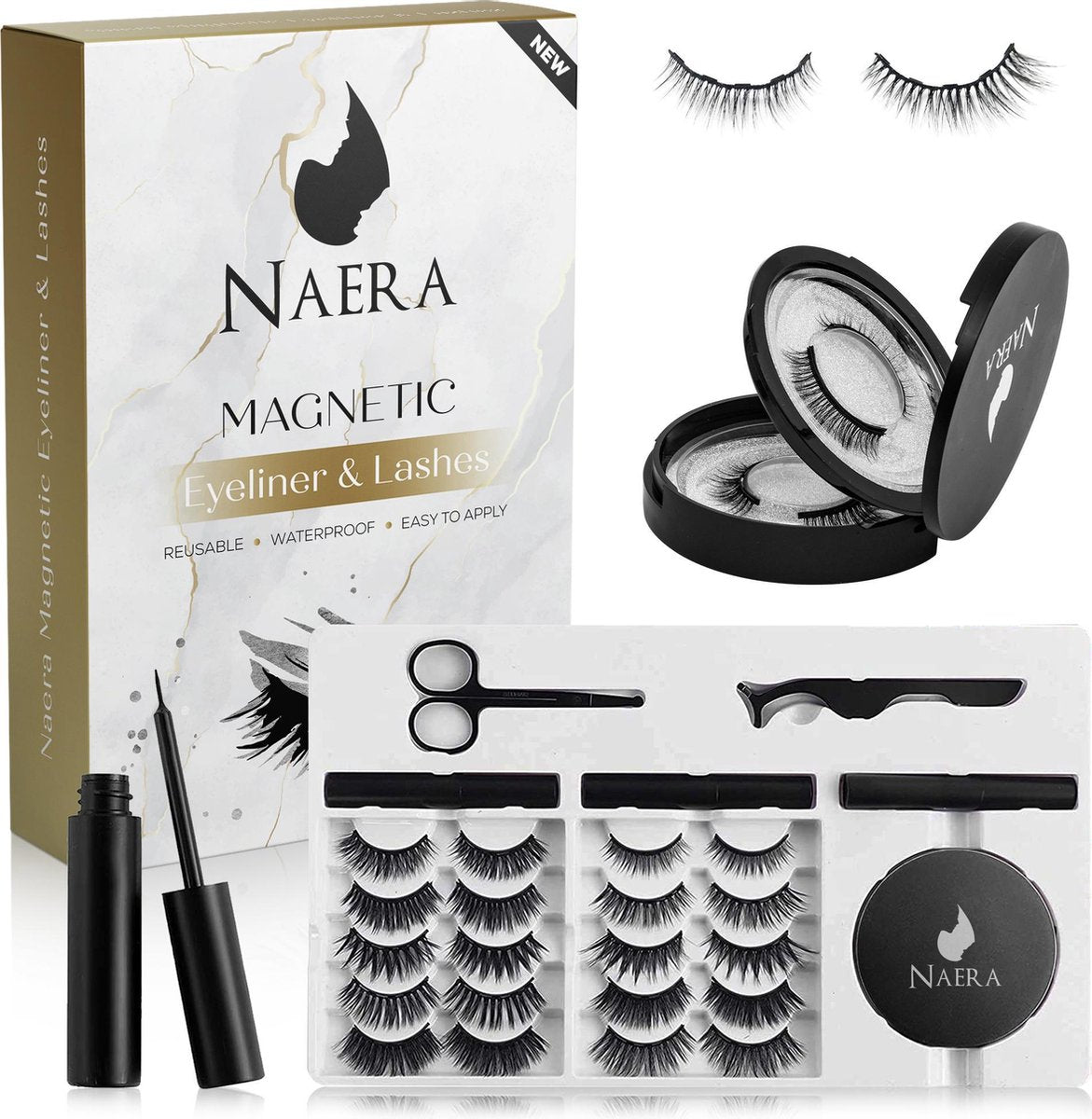 Naera Magnetische Wimpers Set - Inclusief Wimperzetter