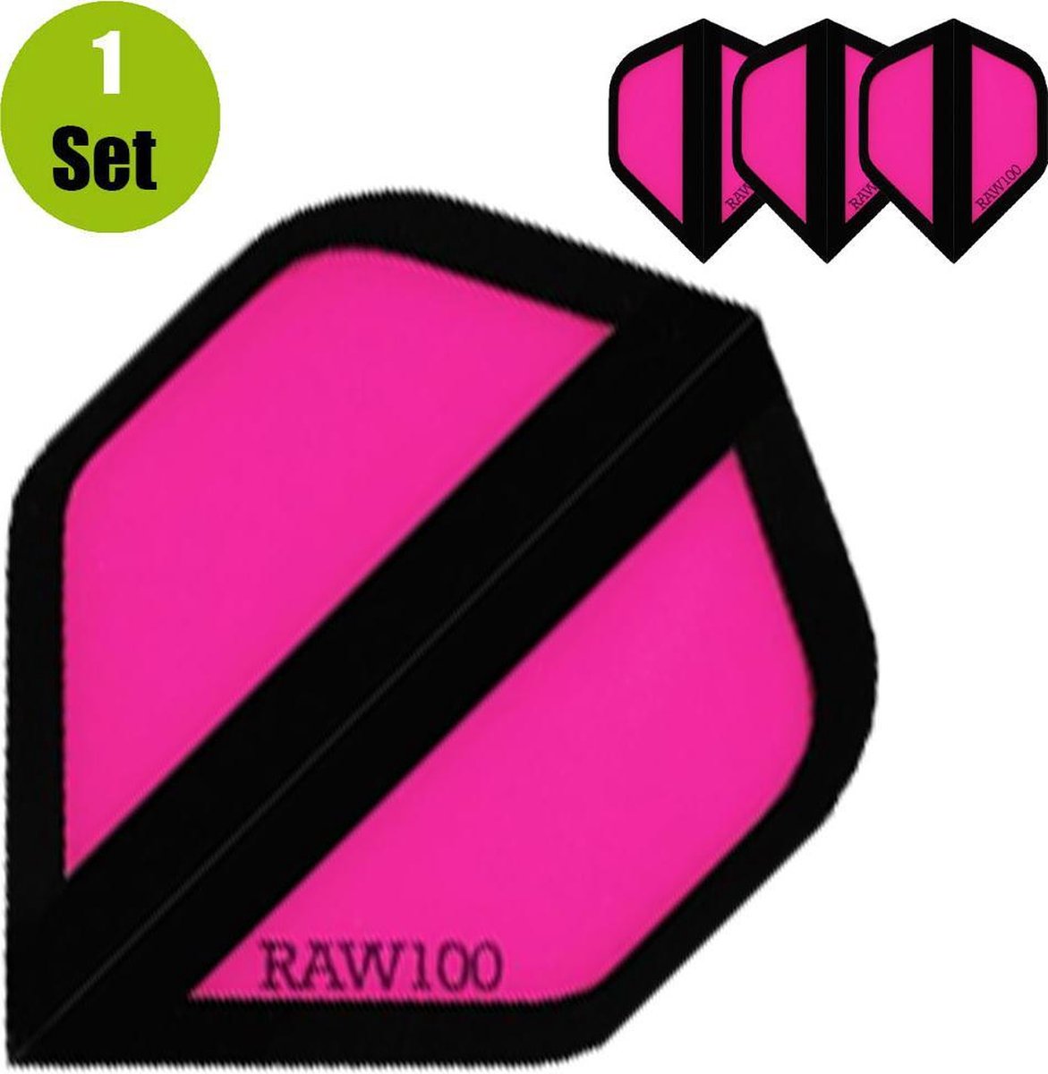 Raw100 Zone Dart Flights - Roze- ()
