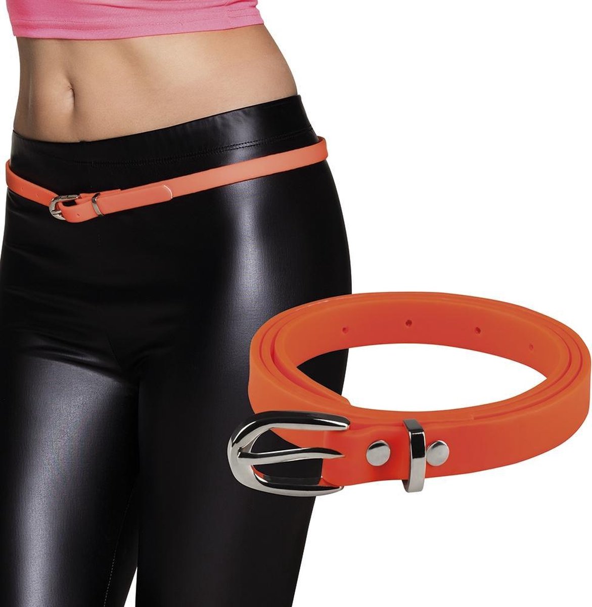12 stuks: Riem - neon oranje - 100x1