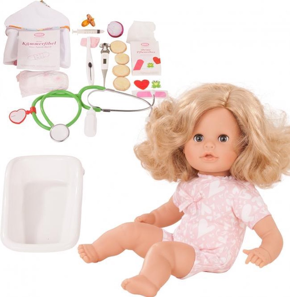 Götz Babys pop badpop en dokter 33cm