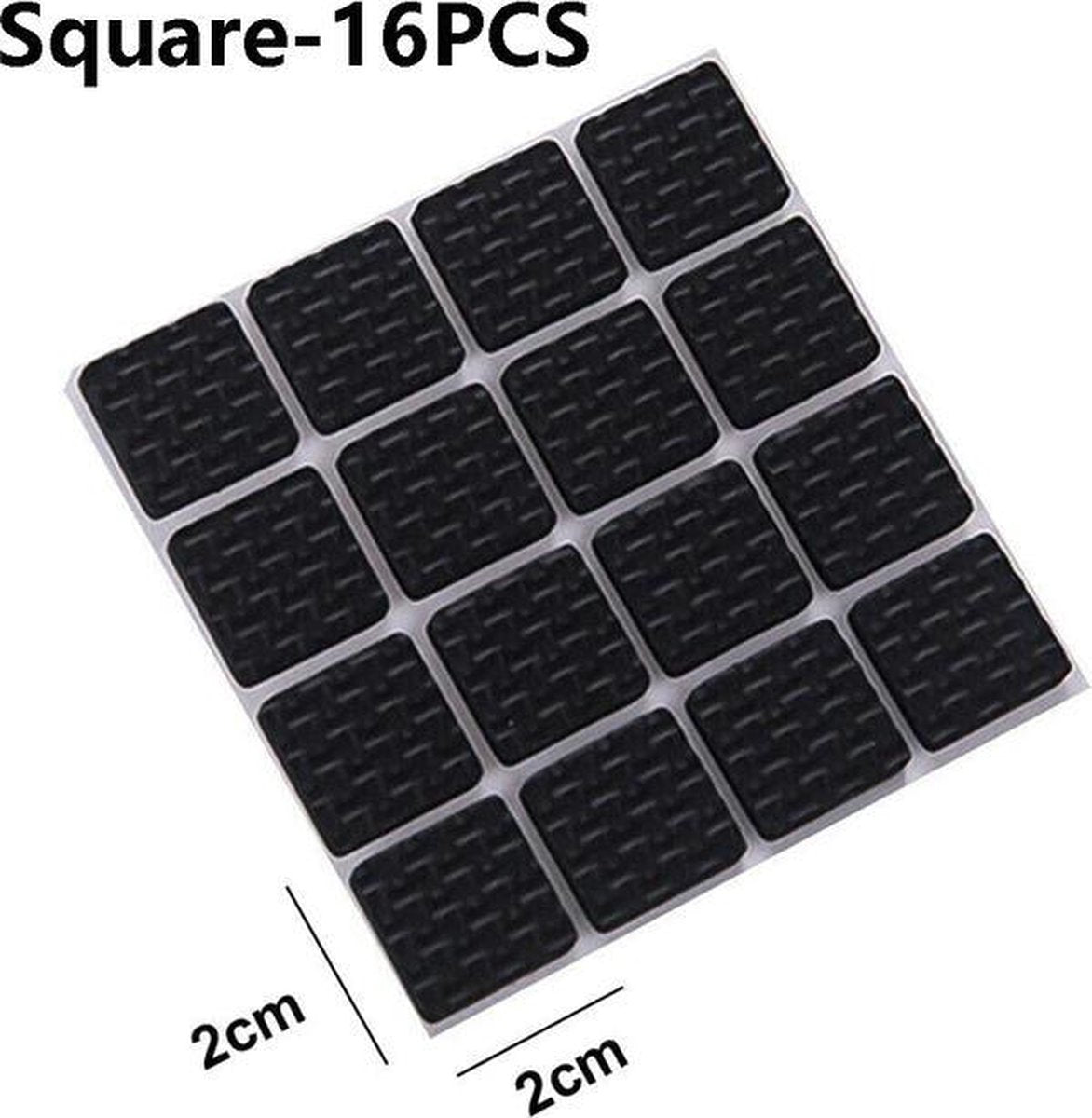 Gadgetpoint | Meubelvilt | Meubelonderzetters | Anti slip | Zelfklevend | Vierkant 16 stuks 2cm