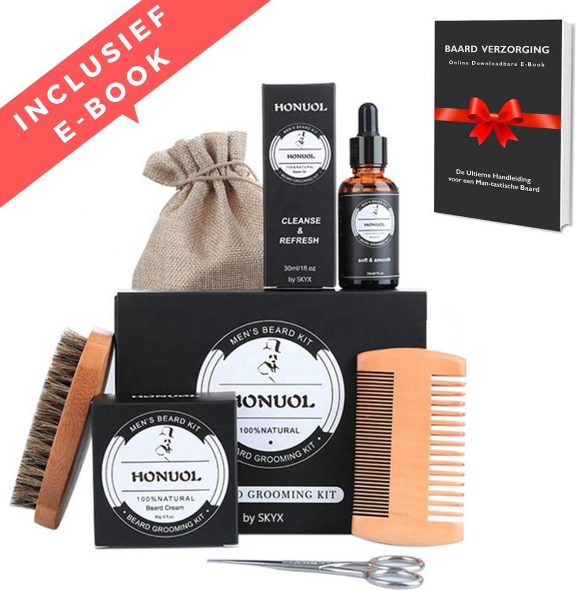 SKYX Beard Grooming Kit - Baard Verzorging Set voor mannen