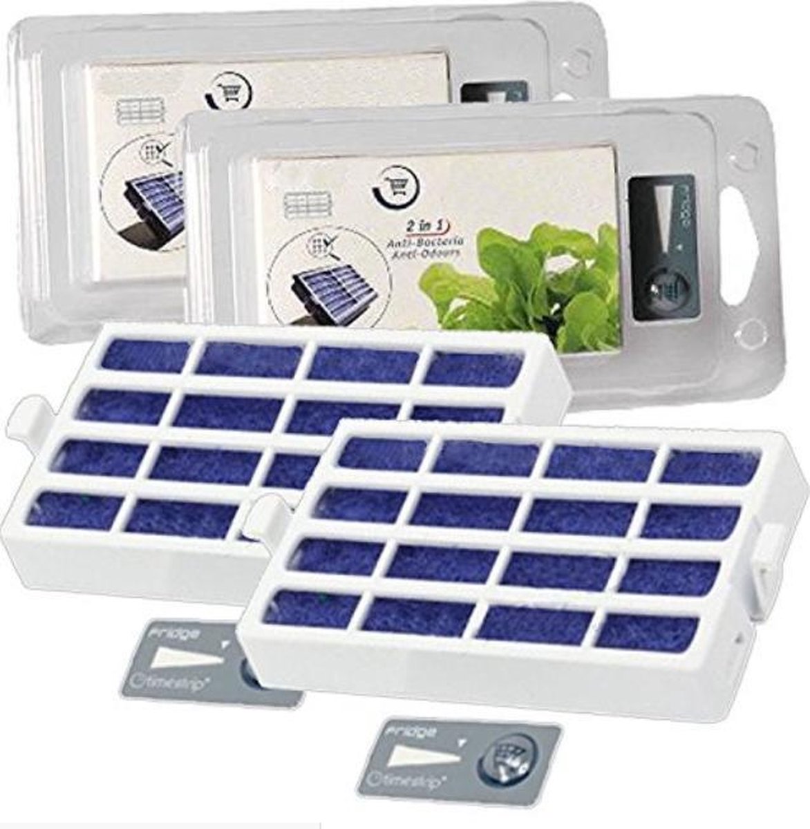 Whirlpool Bauknecht Amana Ignis Ikea bacterie hygiene filter - 2 stuks - anti bacteriele luchtfilter koelkast origineel