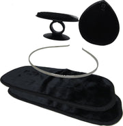 B&P  Make up remover set Black velvet - 5 stuks - 2 make up remover doekjes - 2 wet & dry brushes - 1 diadeem  - silicone - gezichtsreiniger -  baby bad borstel - scrub - wattenschijfjes