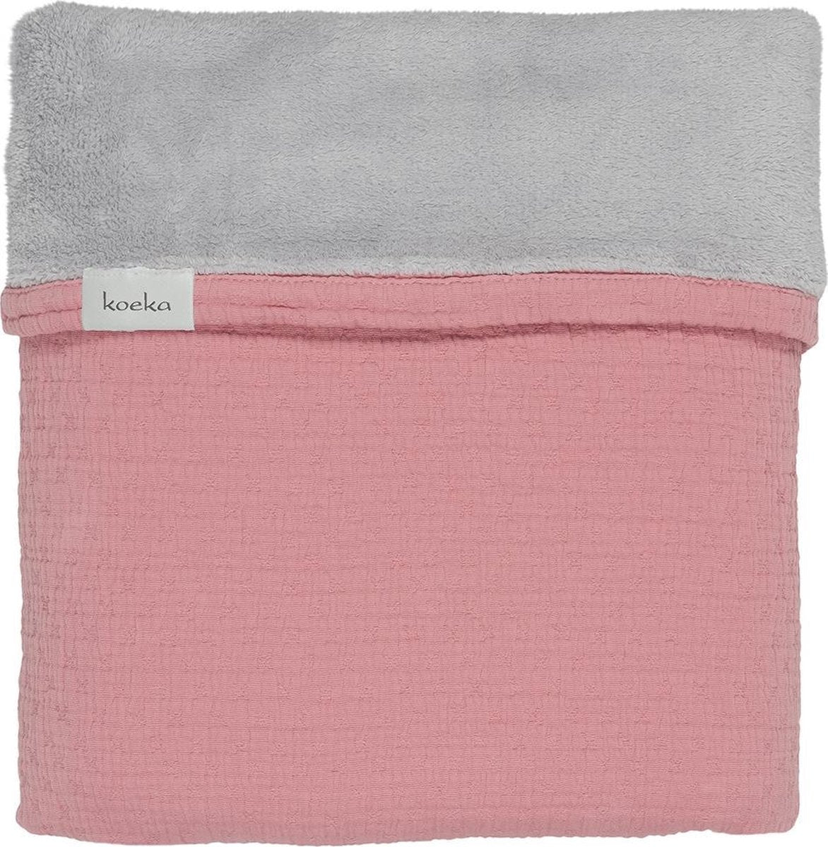 Koeka - Deken Elba teddy - Old Pink/Silver Grey