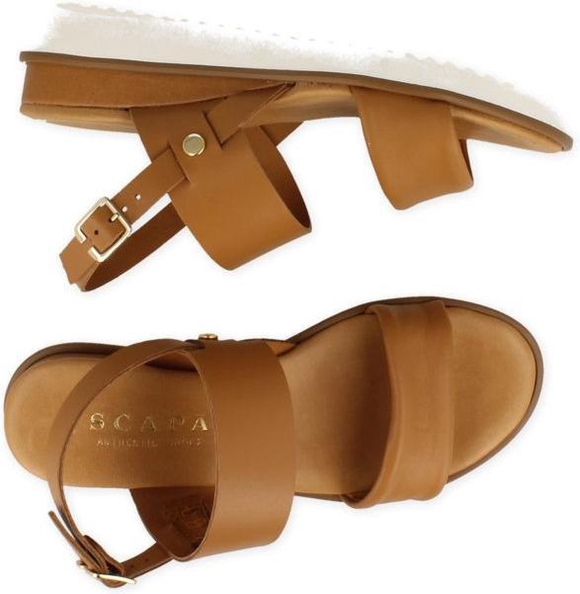 SCAPA sandaal cognac COGNAC 37