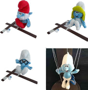 4x Marionetten smurfen knuffels educatief (15 cm)