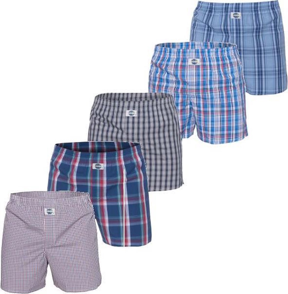 Deal Boxershorts ruitjes 5-pack