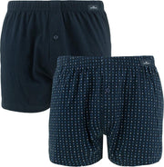 Götzburg 2P wijde boxers geruit minipatroon blauw - 4XL