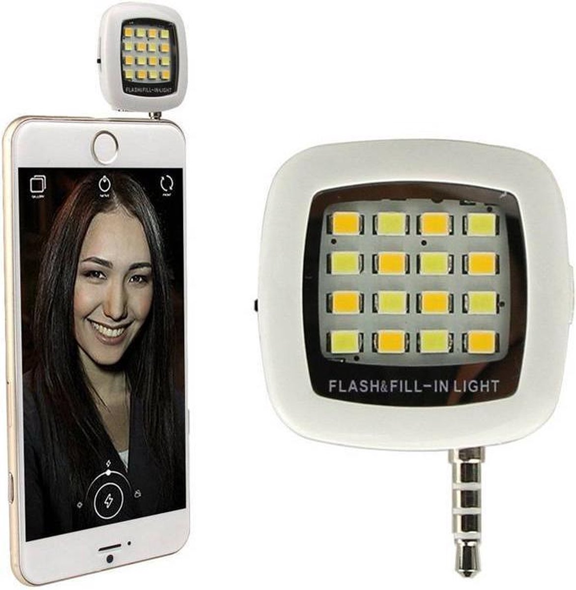 DisQounts Selfie flitser - Selfie tips - Flits iPhone - Externe Flits - Foto's en selfies maken met je smartphone!