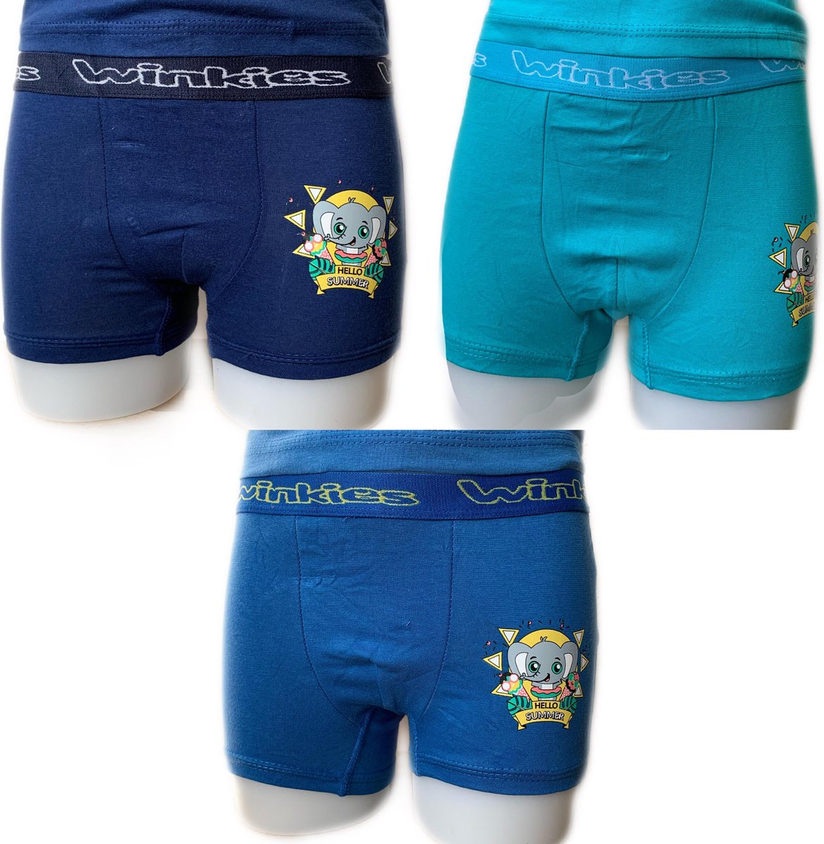 Embrator 3-pack jongens Boxershorts Summer blauw 104/110