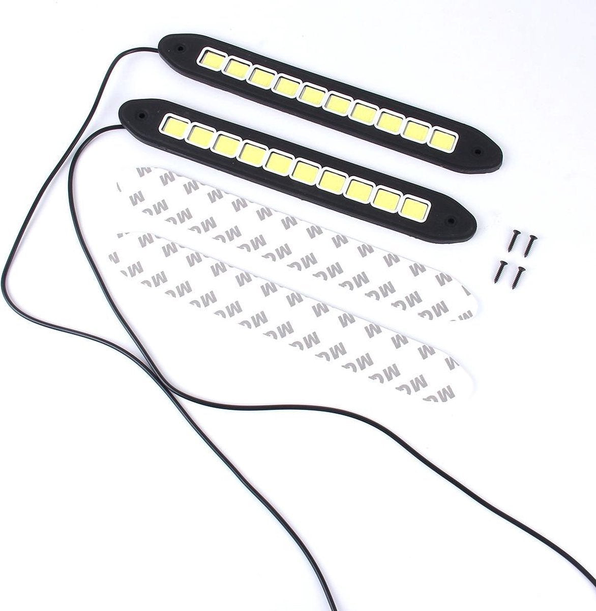2 STUKS 10 W 1000LM 6000K Wit licht COB LED-dagrijverlichting