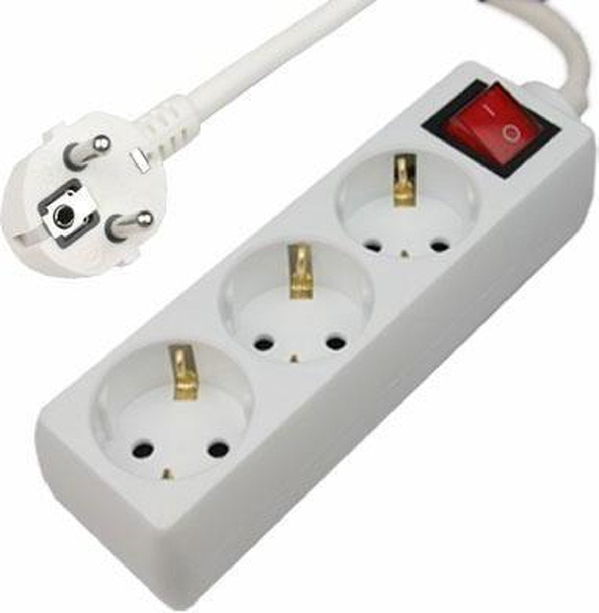 Techtube Pro - Stekkerdoos 3 voudig - 1.5 meter - Wit