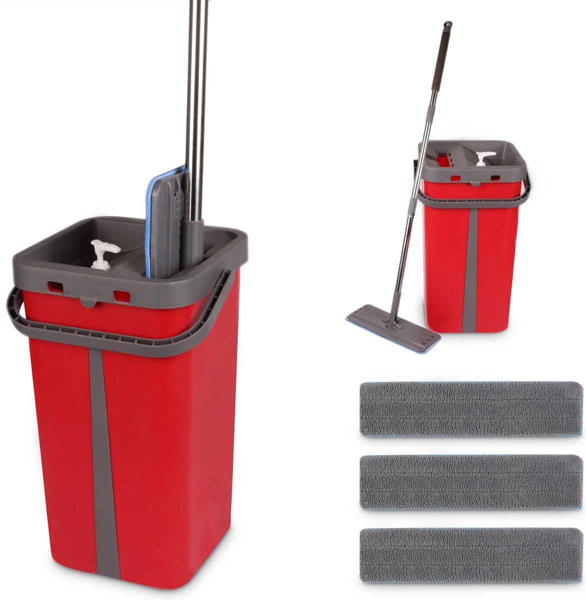 Cenocco®  Dweil - Vloerwisser - Emmer met Wringer - Inclusief telescoopsteel - 5