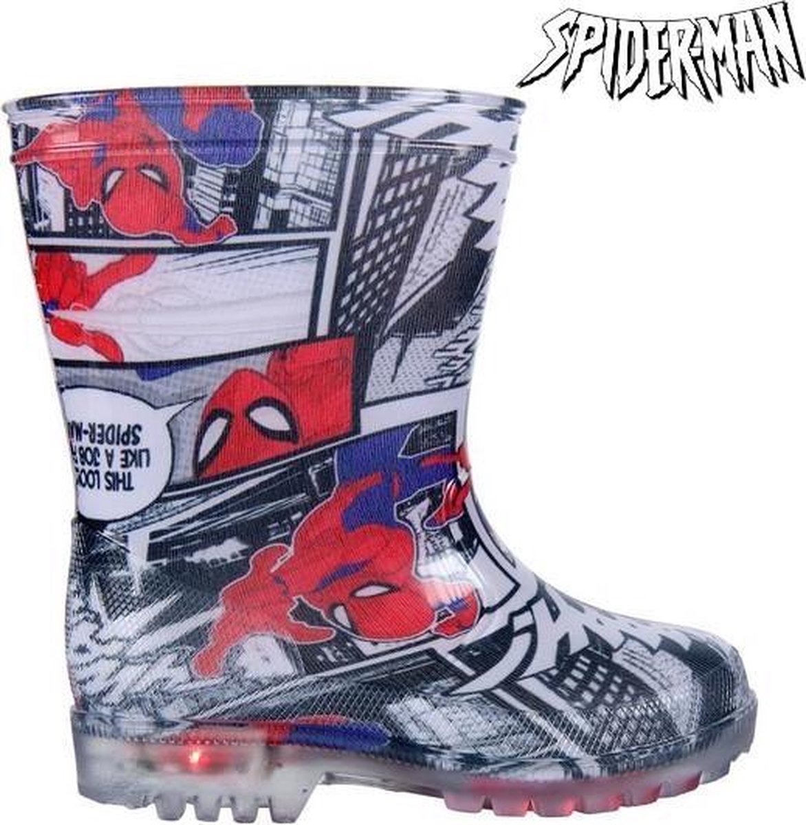 Spiderman LED regenlaarzen kinderen maat 25