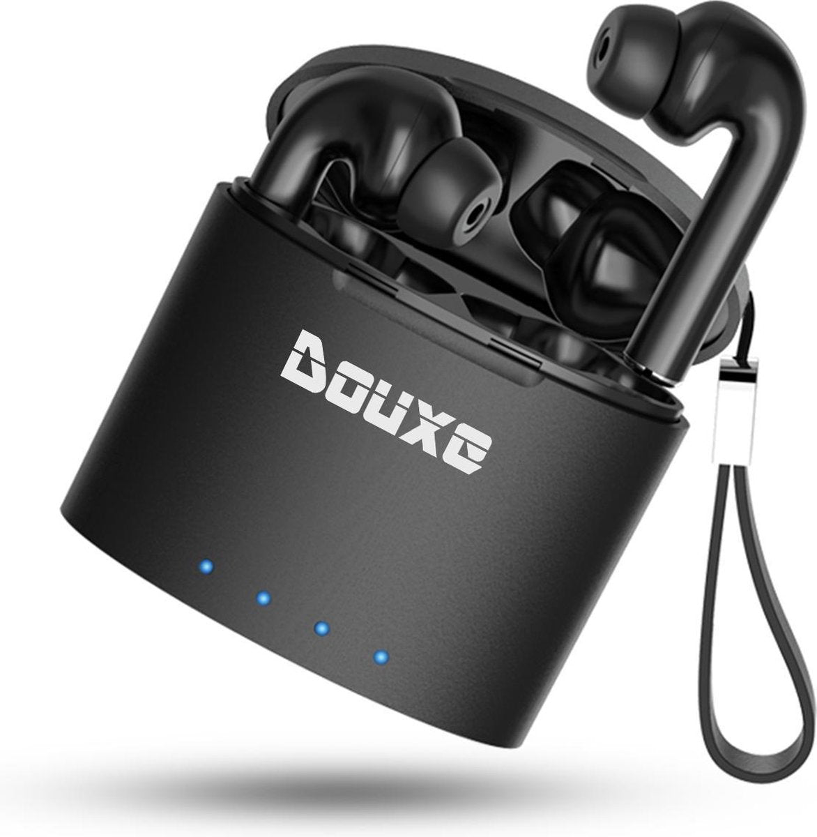 OX Premium Draadloze In-Ear Oordopjes - Draadloze Bluetooth Oortjes - Geschikt voor alle bluetooth smartphones zoals Apple iPhone en Android - Zwart - Douxe©