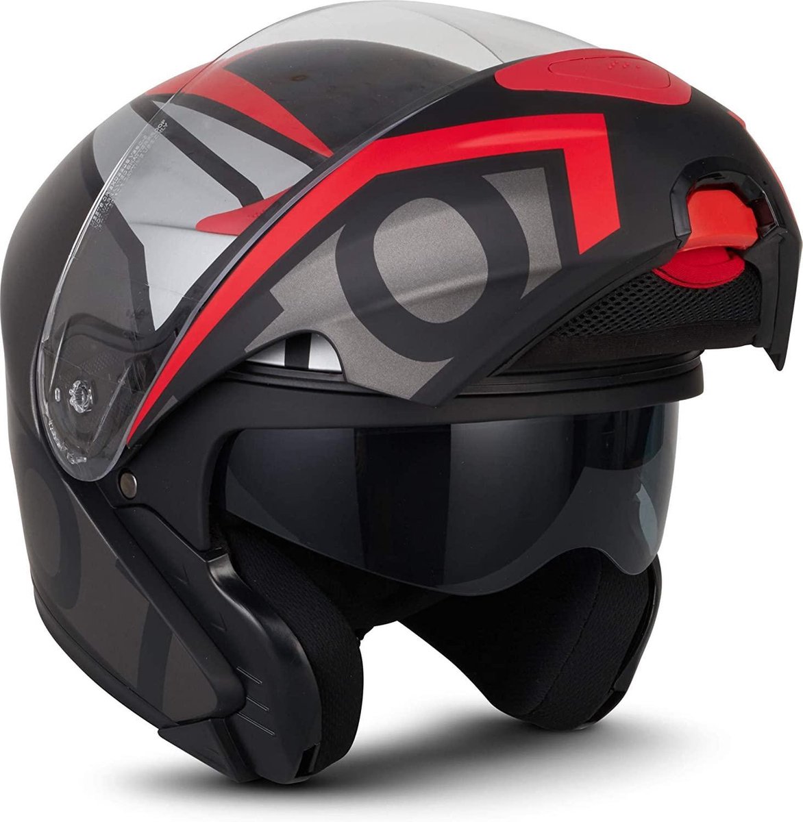 MOTO F20 Runner Red systeemhelm Flip-Up scooterhelm