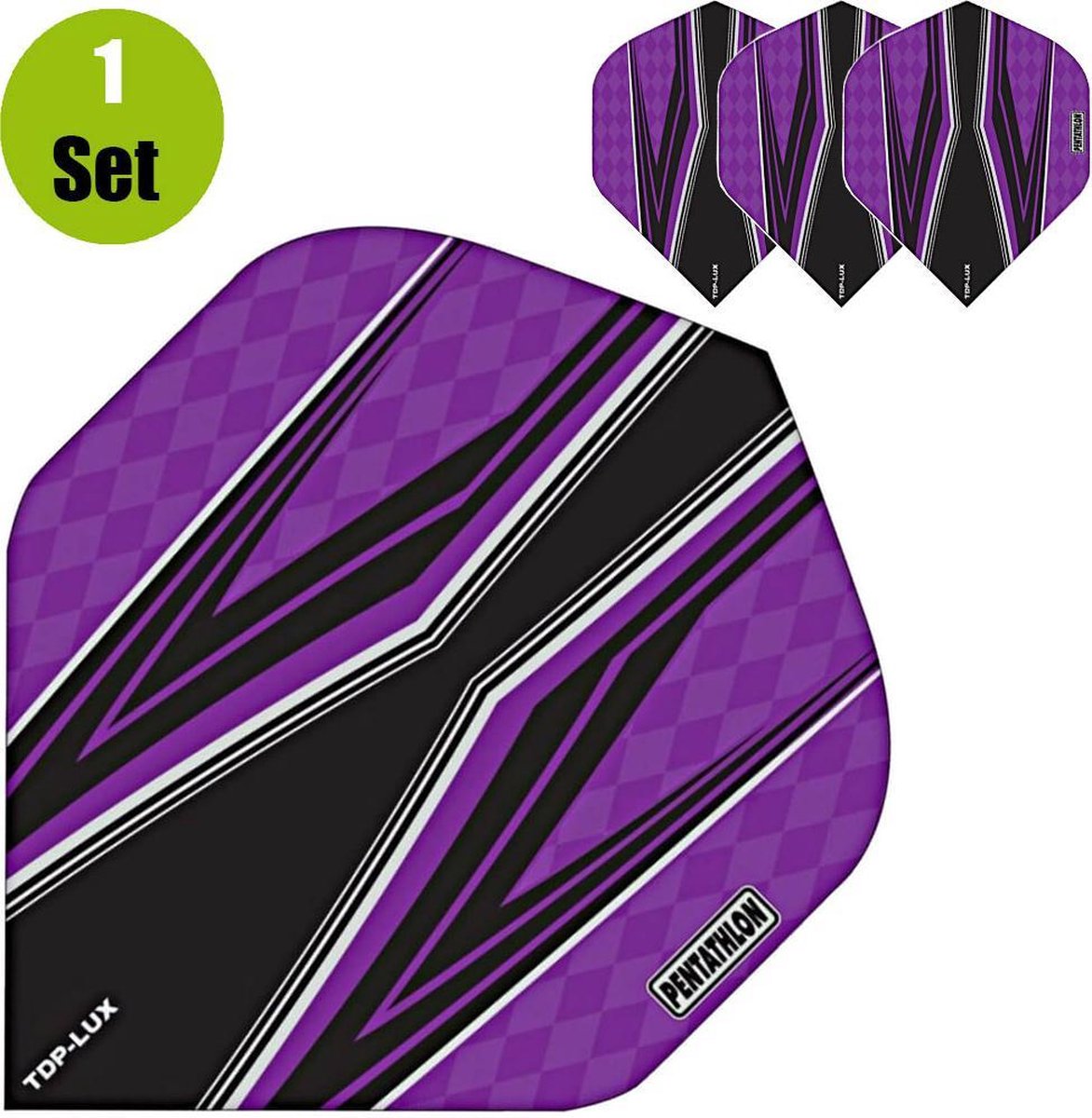 Pentathlon TDP Lux Vision Black Dartflights - Paars- ()