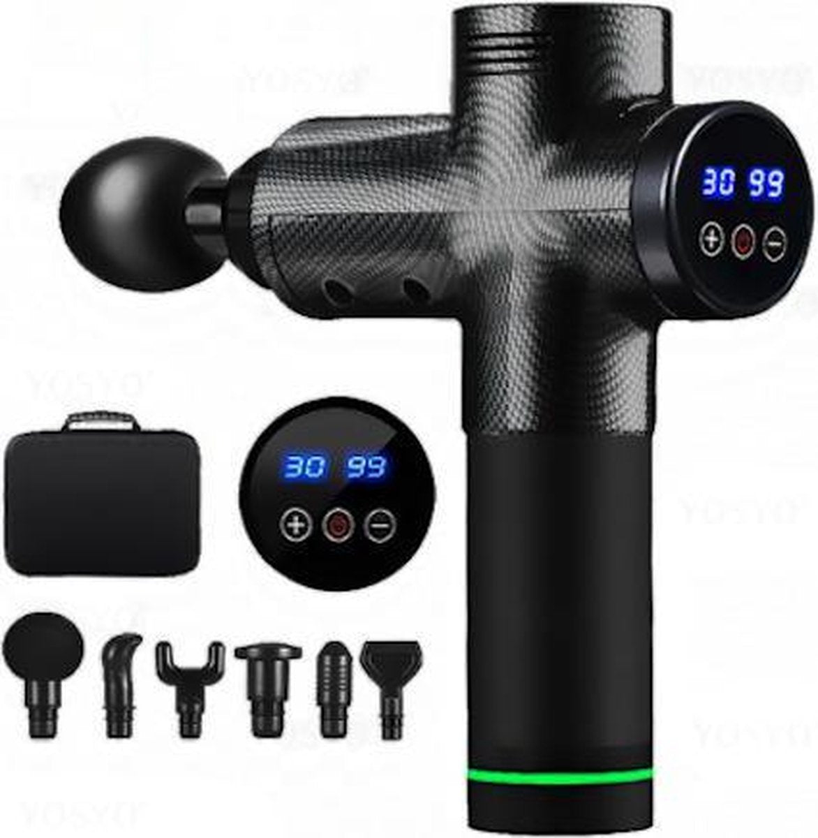 Massage gun | Sport en relax massage | 6 opzetstukken | Inclusief handige draagtas
