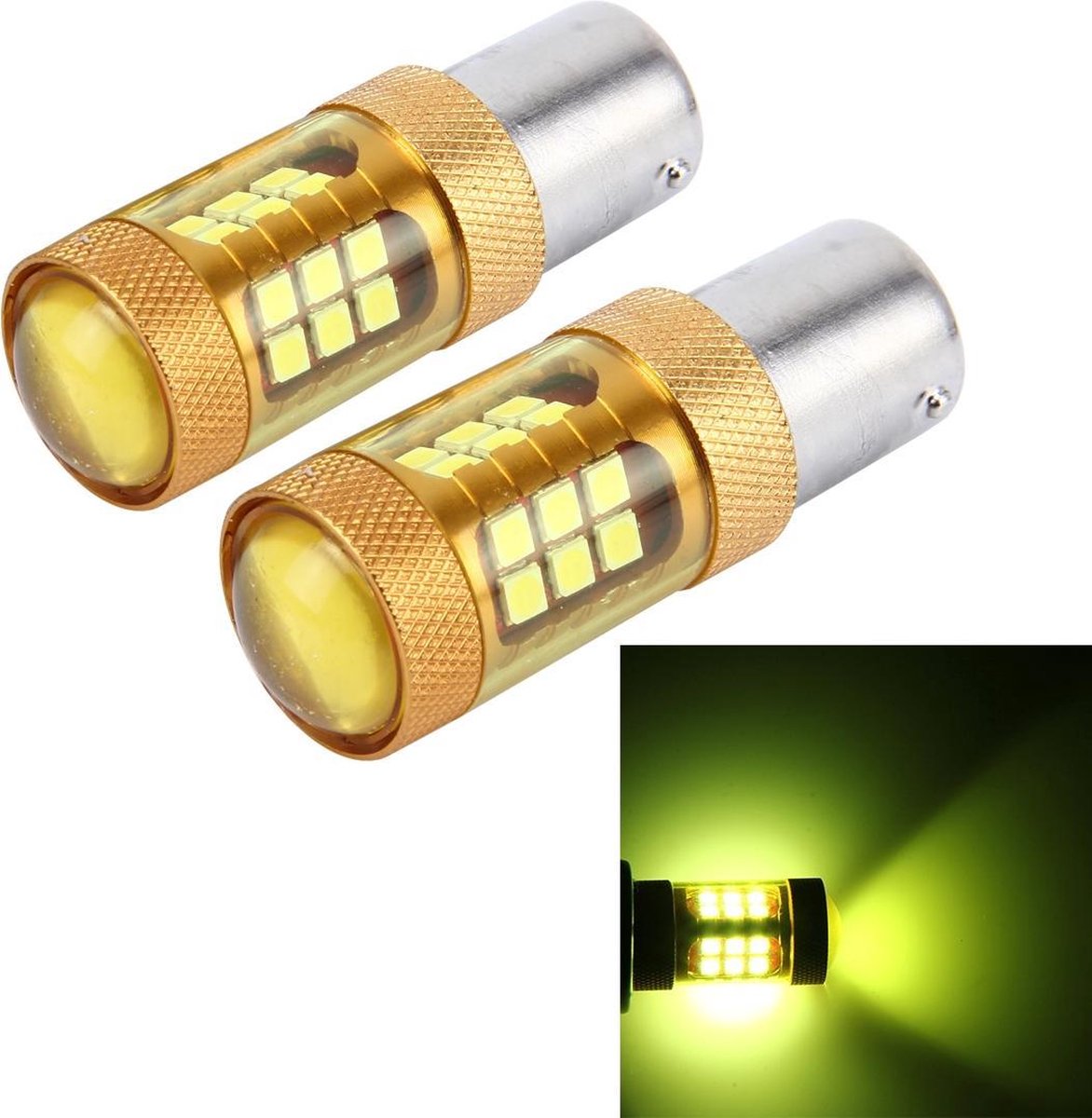 2 STUKS 1156 / BAU15S 10W 1000 LM Autorichtinglichten met 28 SMD-3030 LED-lampen
