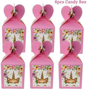 6 stuks eenhoorn-unicorn snoepdoosjes