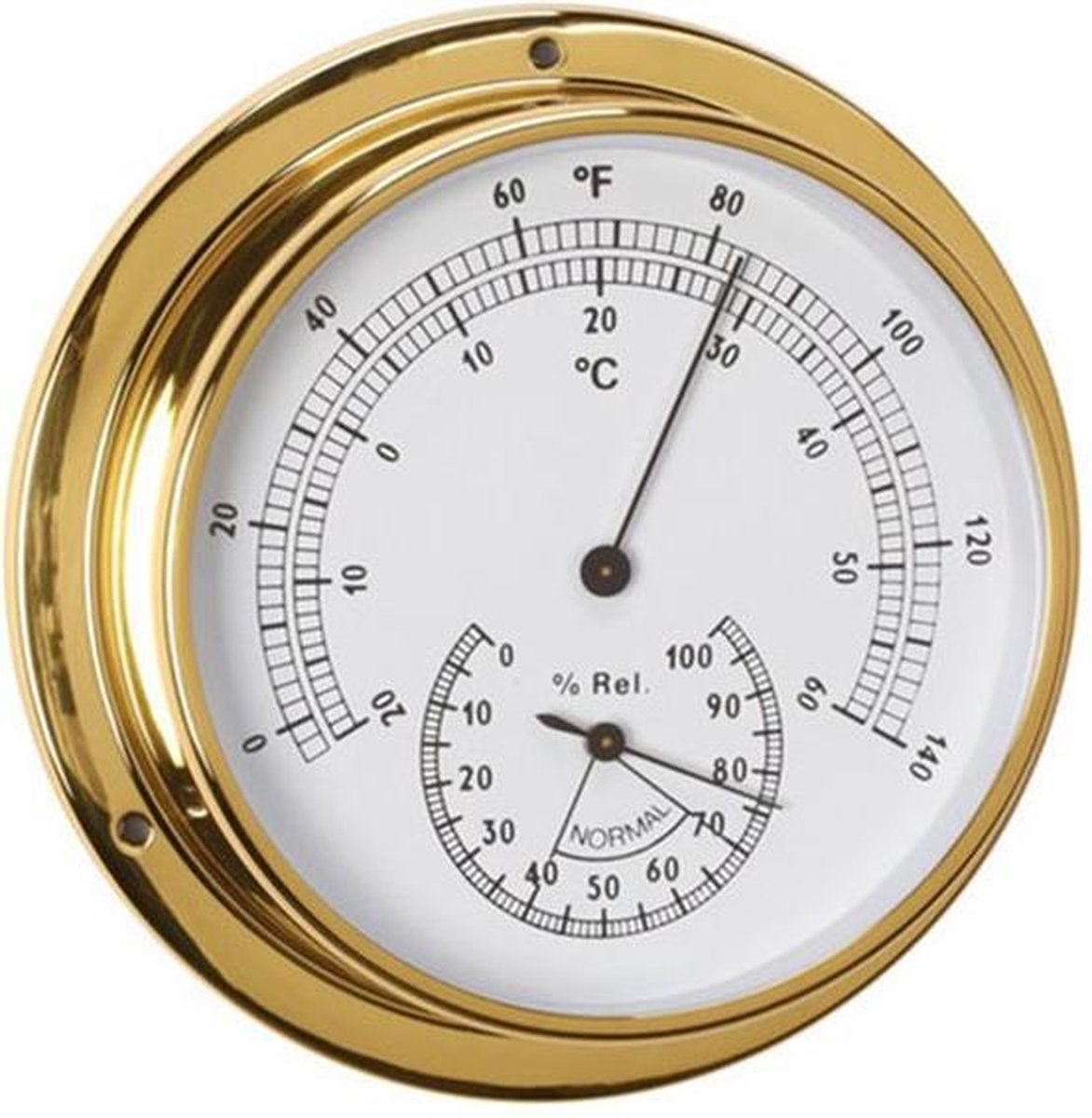 ANVI messing Thermo-Hygrometer Ø 120 mm