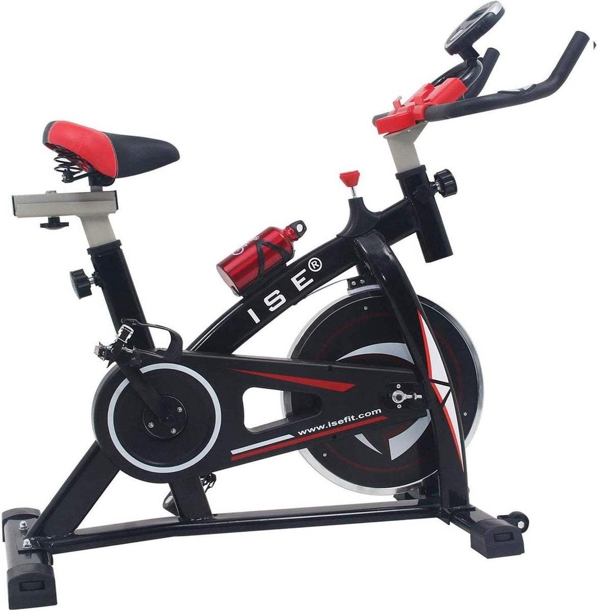 ISE BANGKOK / SY-7802 Hometrainer - Fietsen - Biking - Spinning - Stille fiets - Hartslagmeter - Fitness - Cardio training - Vliegwiel 10 Kg.