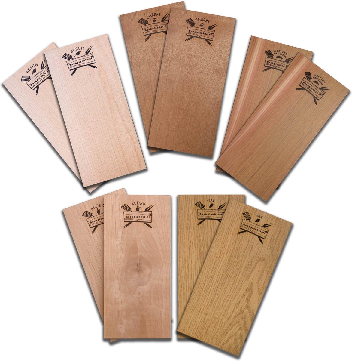Rookplank Assortiment XXL | BBQ | Rookhout | Kadopakket