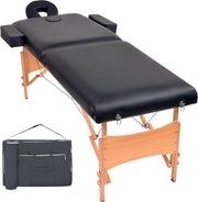 Medina Massagetafel inklapbaar 2 zones 10 cm dik zwart