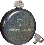 DRINKONLOVE - LITTLE MIX BLACK - Drinkfles - RVS - glittercoating - 150ml