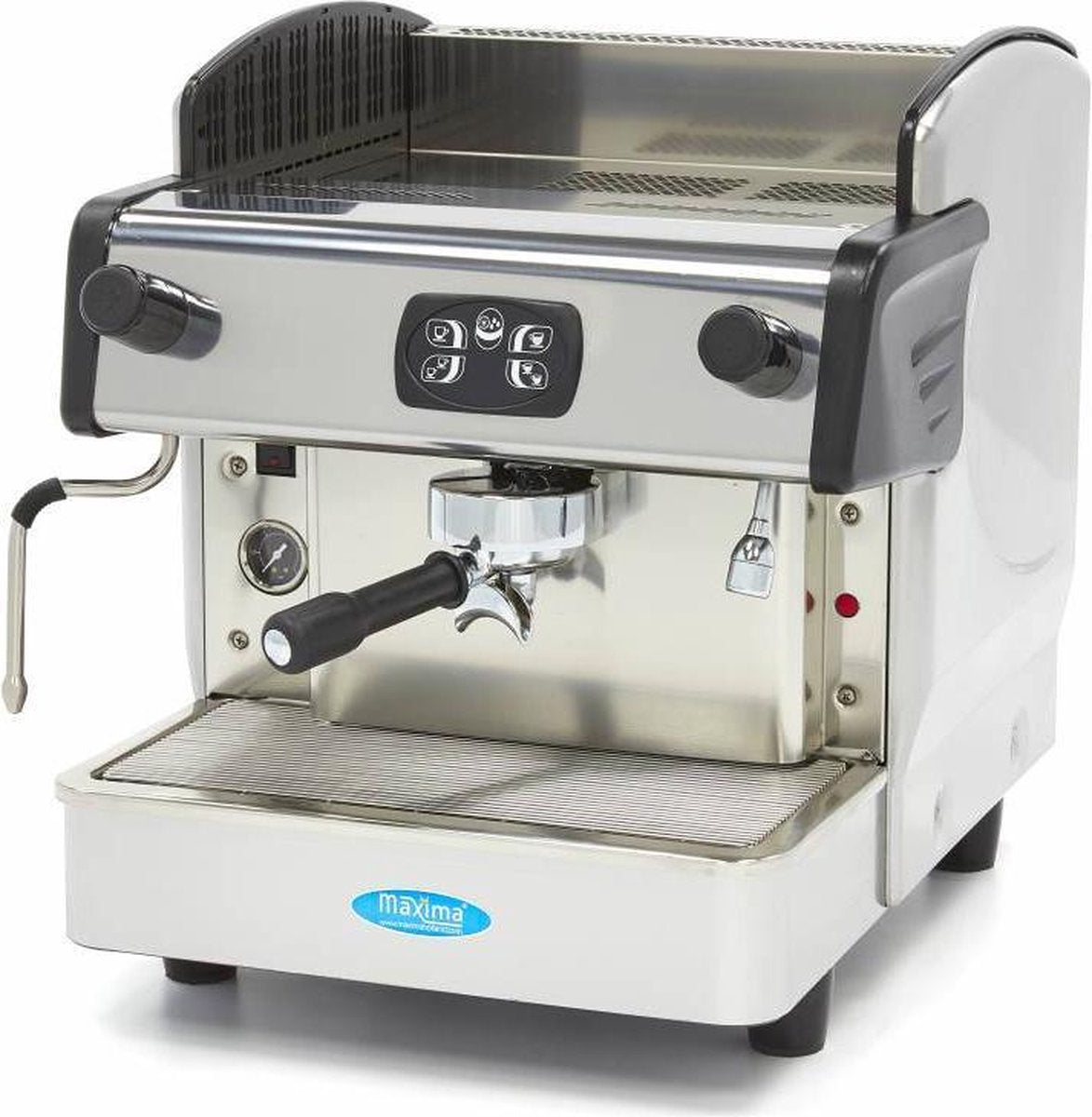 Espresso Koffie Machine 1-Groep - RVS - 240 Kopjes Per Uur - 4 Doseringen - Horeca Espresso Apparaat - Maxima