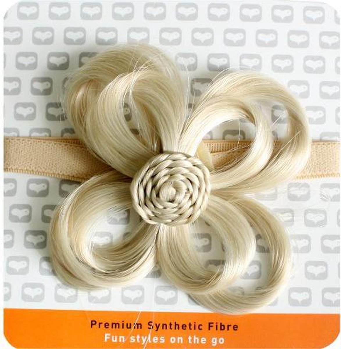 Love Hair Extensions Blume auf elastischem Kopfband Farbe 60A - Reines Aschblond