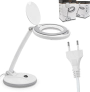 HANDY - Bureau Loep Lamp op Standaard - Vergrootglas met verlichting - Op Netstroom - 100MM Glas - Loeplamp - Diamond Painting/Hobby/Soldeer vergrootglas met Licht en Standaard