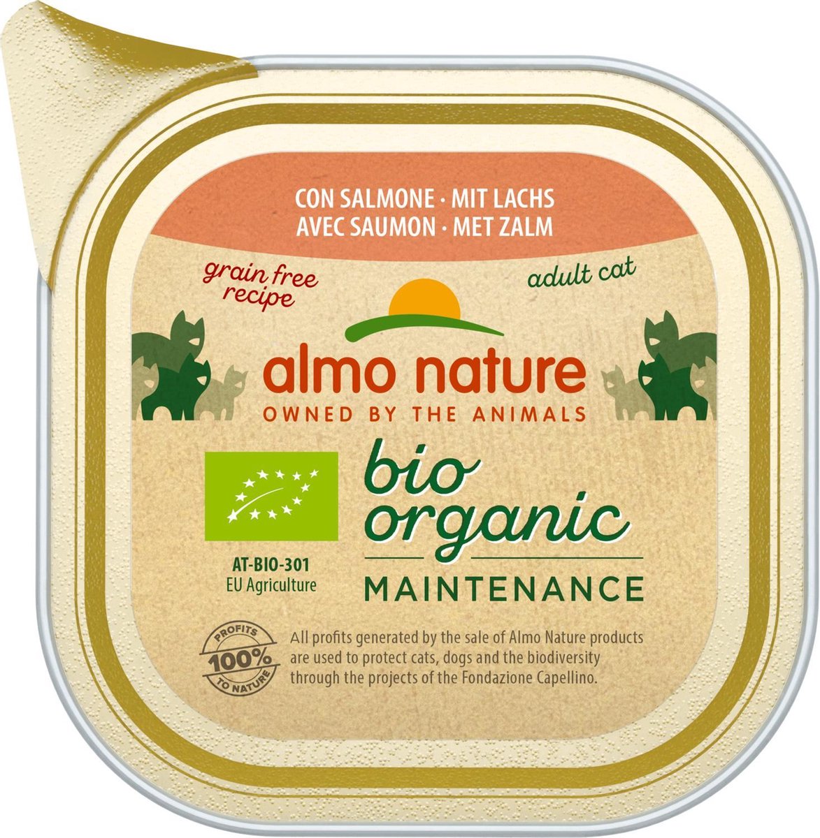 Almo Nature - Bio Organic natvoer voor katten - Rund