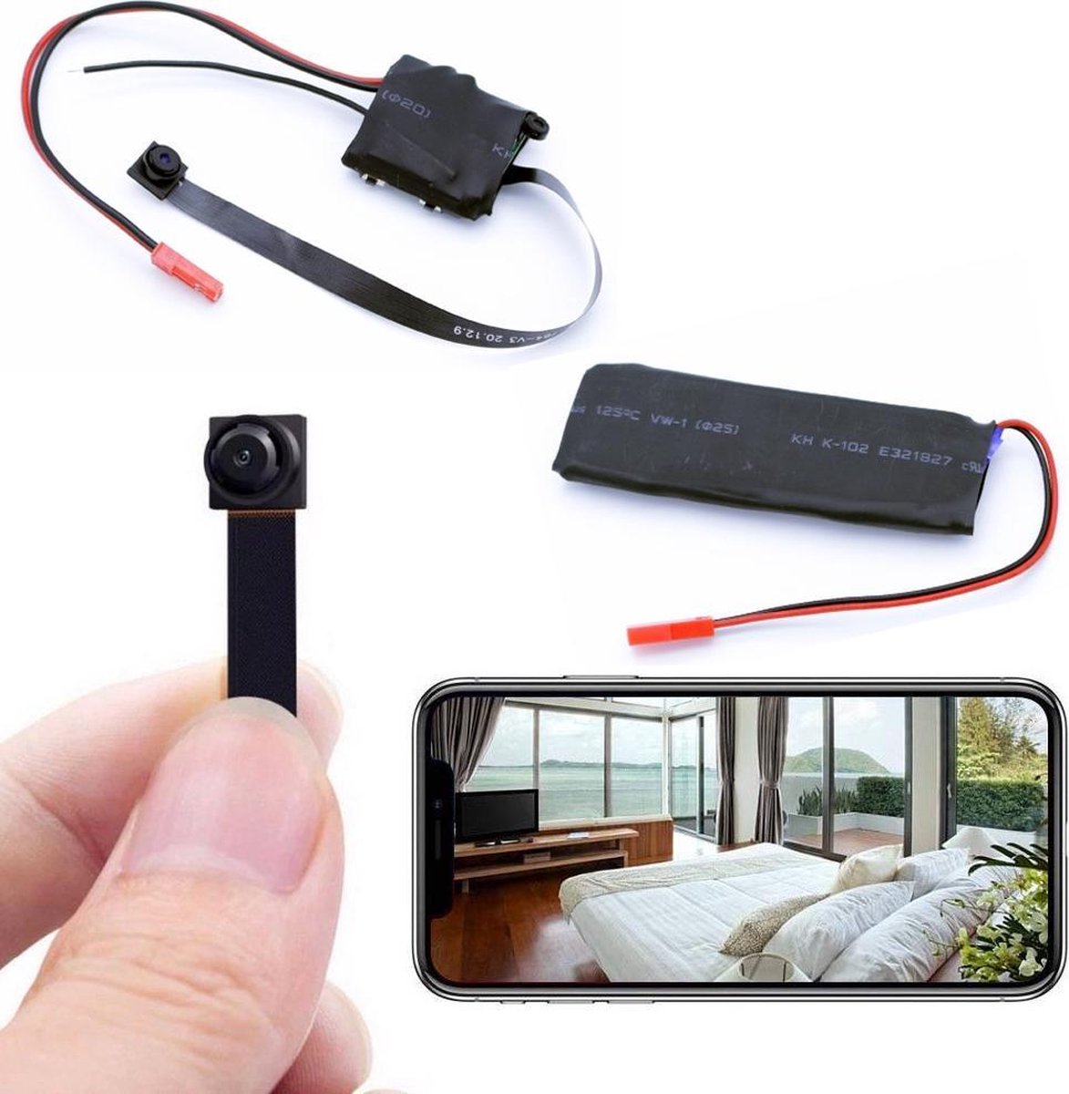 Mini Spy Camera  - Spionage Camera - 4.000 mAh Accu - Nederlandstalige Handleiding