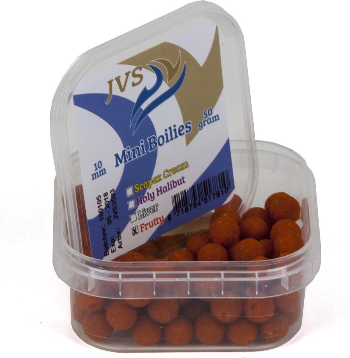 JVS Frutty  - Mini Boilie - 10mm - 50g - Oranje