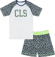 Claesen's pyjama short Green Leopard 104-110