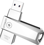 LUXWALLET PROX2 - Metalen USB 3.0 stick - 128GB - USB 3.0 - Draagbare Opslag Flash drive – Geheugen Stick + 360 ° rotatie