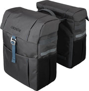 Dubbele fietstas Gazelle met MIK adapter 37 liter 31 x 40 x 15 (2x) - antraciet/blauw