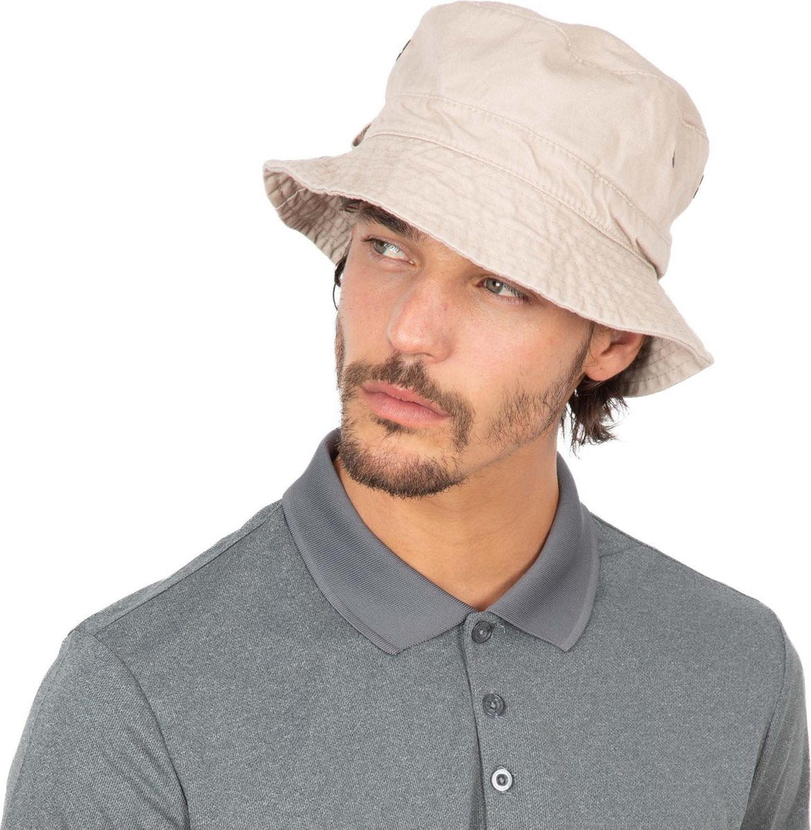 Bob hoedje voor heren  beige