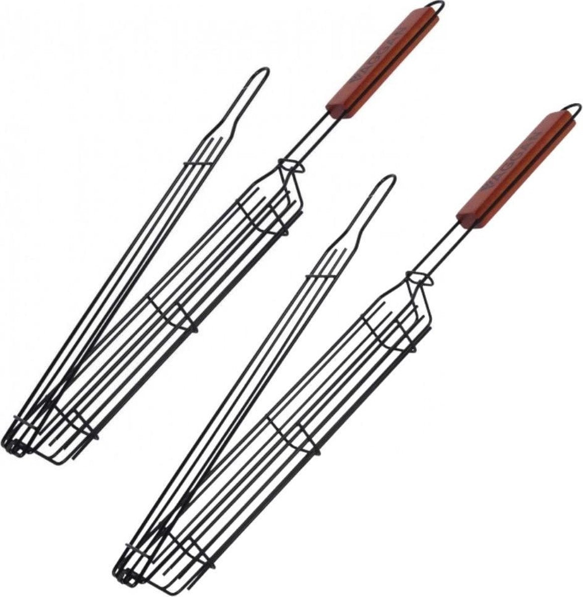 Vaggan Grillrooster - 2 Stuks - Barbecue - BBQ - voor Vis - Staal