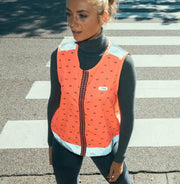 gofluo. Birdie Veiligheidshesje - Reflecterend hesje - Fluoriserend - Veiligheidsvest - Hardloophesje - Reflectie jas - Lichtgewicht - Veilig de weg op - Koraal - XXL