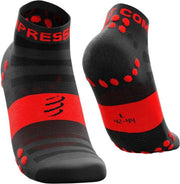 Compressport Racing Socks V3.0 Run High - zwart/rood - maat 42-44