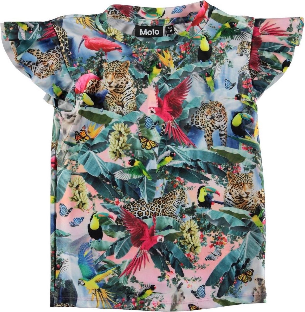 Molo - UV-zwemshirt met korte mouwen kinderen - Neona - Wild Amazon - maat 110-116cm