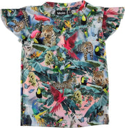 Molo - UV-zwemshirt met korte mouwen kinderen - Neona - Wild Amazon - maat 110-116cm