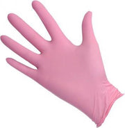Nitril poedervrij wegwerp handschoenen - Roze -Top kwaliteit  - 100 stuks in verpakking - Maat S