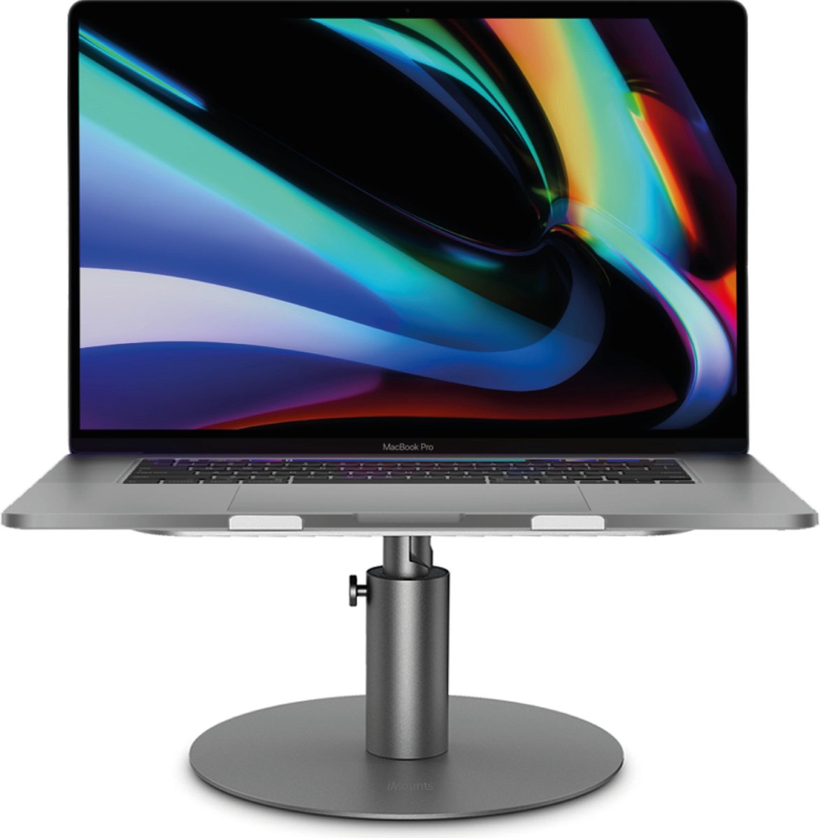 iMounts - MacBook laptop standaard verstelbaar 360 graden - 10 tot 17 inch - Space Gray