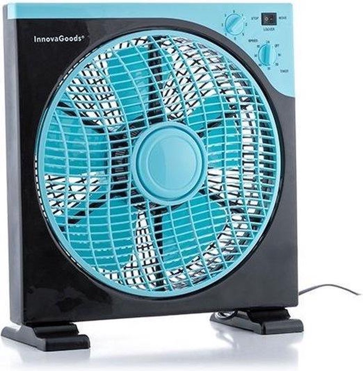 Innovagoods Vloerventilator Zwart / Blauw